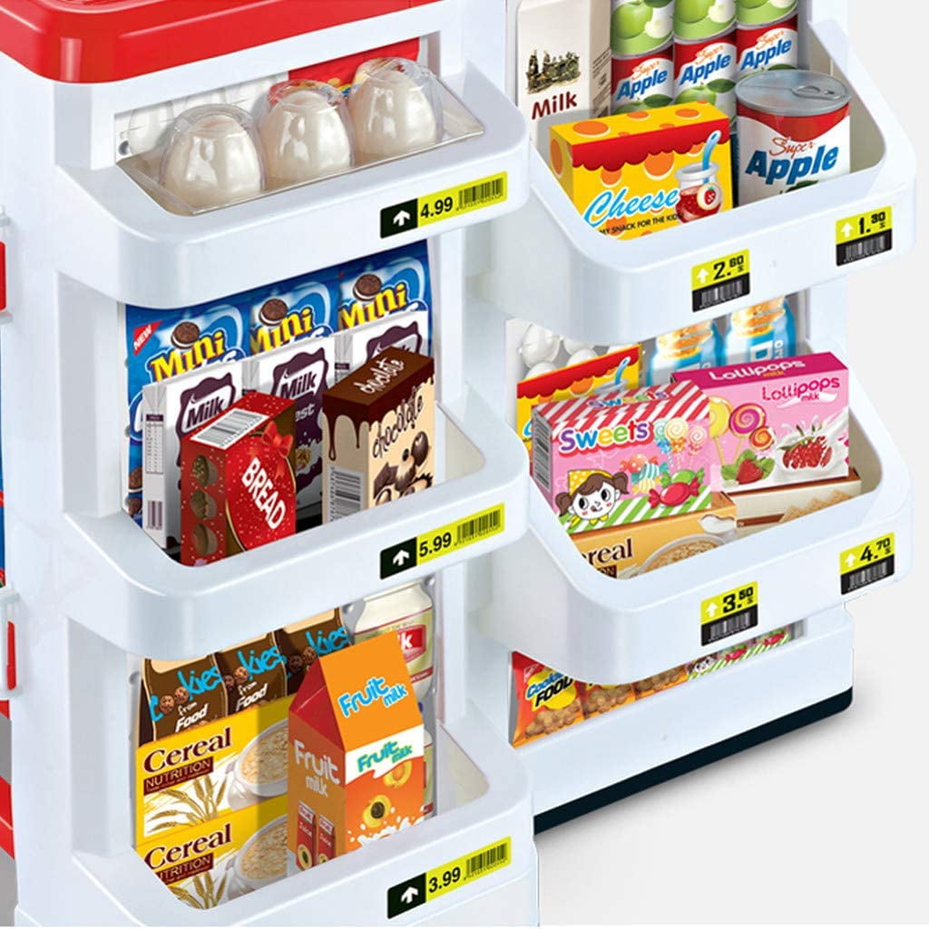 Mundo Toys Supermarket Play Set with Cash Register and Cart, 24 Pieces, Ages 3 and up