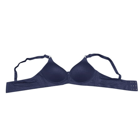 

CAICJ98 Lingerie for Women Ladies Fashion Lingerie Bra No Steel Ring Bra Comfortable Solid Color Breathable Push Up plus Size (Dark Blue 38)