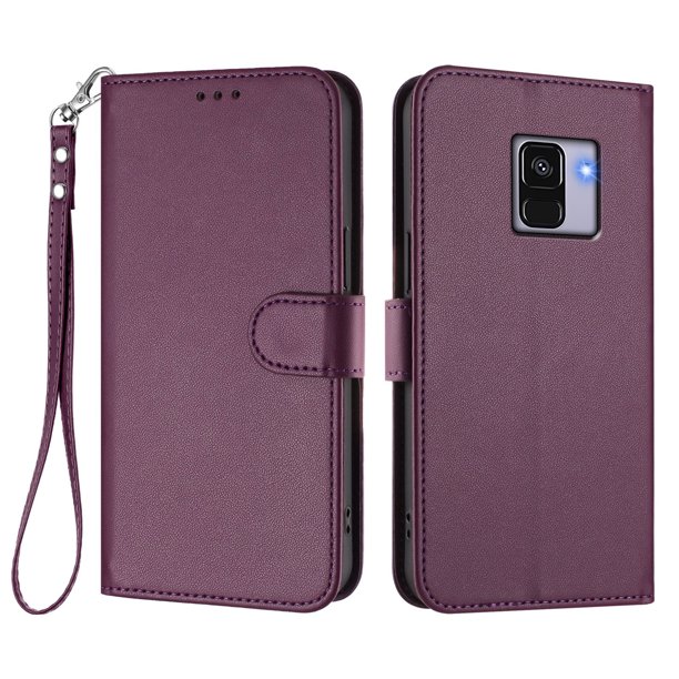 Funda Cartera GANGXUN para Samsung Galaxy A8 2018 – Cierre Magnético, Protección RFID, Correa Desmontable, Compatible con Carga Inalámbrica