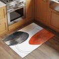 thumbnail image 2 of 2x3 Ft Entryway Area Rug, Black Orange Art Kitchen Rug Runner Washable Floor Mat, Geometric Modern Abstract Art Non Slip Indoor Door Mat Throw Carpet for Bathroom Living Room Bedroom, 2 of 8