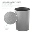 thumbnail image 5 of Bath Bliss 2 Pack Plastic Hammered Textured Bathroom Wastebasket in Silver, 5 of 6