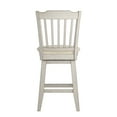 thumbnail image 6 of Weston Home Sheena Wood Slat Back 24-inch Counter Height Swivel Stool, Antique White, 6 of 6
