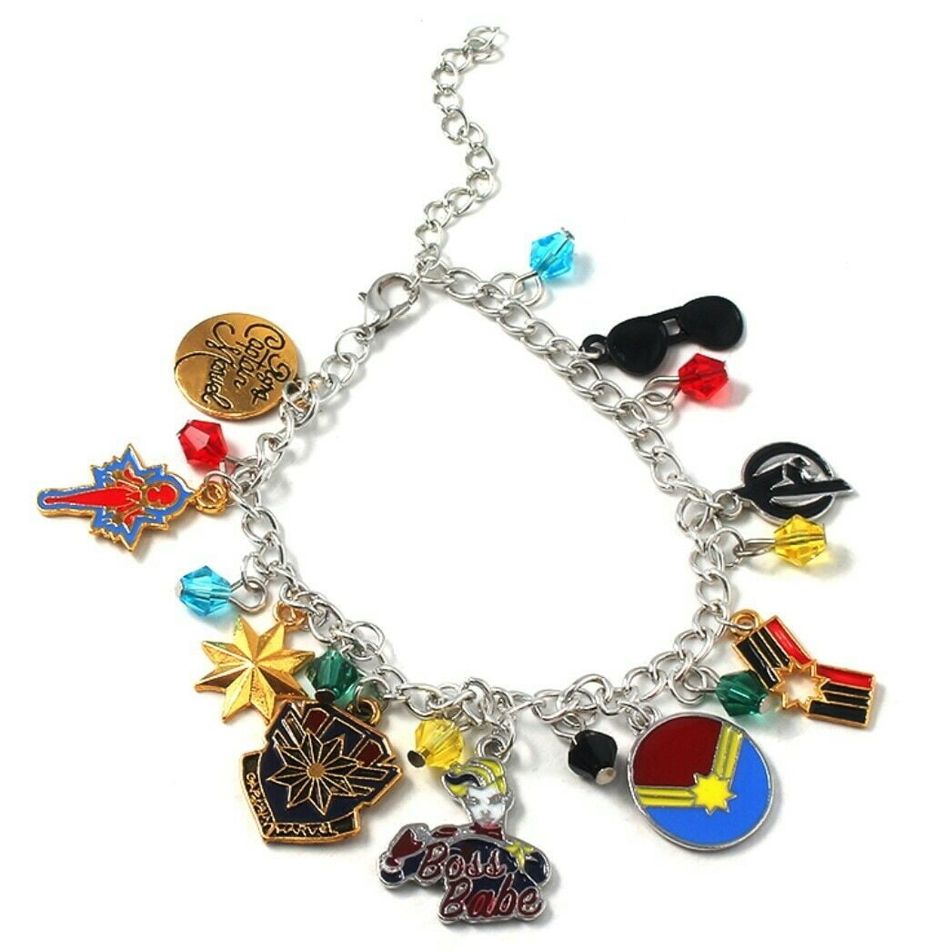 Mainstreet Classics Captain Marvel Themed 9 Charms Metal Novelty