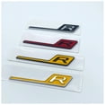 thumbnail image 4 of 3D Flat Font Letters ABS Emblem Yellow R GT GTR Fit For Mercedes Fit For Benz AMG Car Trunk Nameplate Badge Logo Sticker Chrome Glossy Black, 4 of 4