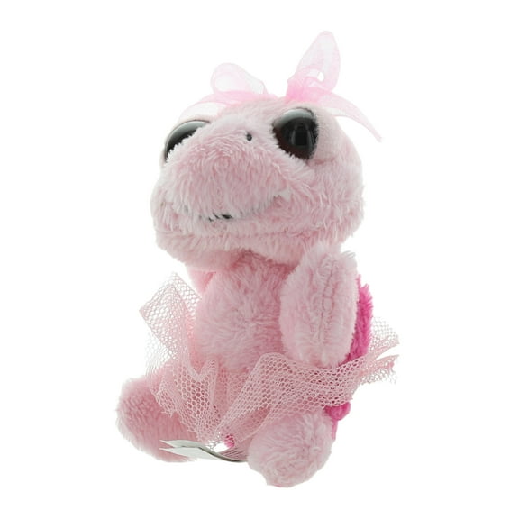 Russ Berrie Ballerina Peepers Pink Plush Turtle Keychain/Backpack Clip