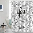 thumbnail image 4 of Funny Shower Curtain for Bathroom Accessories Inspirational Funny Quotes Cool Shower Curtain Set 72x72in, 4 of 7