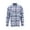 Red/Wht/Blue, variant on Men's Long Sleeve Midweight Plaid Flannel Button Down Shirt (Blue/Grey, XXL)