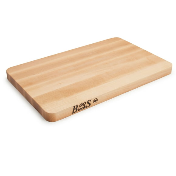 John Boos Chop-N-Slice Wood Cutting Board with Eased Corners, Maple