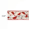 thumbnail image 2 of LaRibbons 2 1/2" Wired Ribbon | "Cardinal" Natural/Red Multi | 10 Yard Roll, 2 of 6
