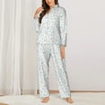 thumbnail image 6 of Rateoe Household Appliances Pattern Womens Pajamas Set Long Sleeve Sleepwear Button Down Nightwear Soft Cotton Pj Lounge Sets, 6 of 9