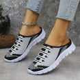 thumbnail image 6 of Black Women Slip-On Shoes Round Toe Closed Toe Flying Mesh Breathable Thick Sole Comfortable Casual, 6 of 9
