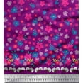 thumbnail image 2 of Soimoi Polyester Crepe Fabric Leaves & Flower Panel Print Fabric by The Yard 42 Inch Wide, 2 of 3