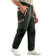 thumbnail image 3 of YABCSAZ Mens Softshell Hiking Pants Windproof Water Resistant Stretch Knee Reinforced Multi Pocket Cargo Pants Outdoor Work Pants Athletic Climbing Trousers for Men, 3 of 7