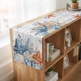thumbnail image 6 of Table Runners 72 Inches Long Dress Scarves, Blue Coastal Farmhouse Kitchen/Dining Table Runner, Coffee Tablerunners, Summer Beach Starfish Weeping Eucalyptus Wooden 18x72 Inch, 6 of 9
