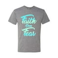 thumbnail image 2 of Wild Bobby, Faith Over Fear, Inspirational/Christian, Men Premium Tri Blend Tee, Premium Heather, Large, 2 of 4