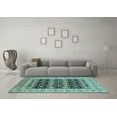 thumbnail image 3 of Ahgly Company Indoor Rectangle Oriental Light Blue Industrial Area Rugs, 2' x 4', 3 of 4