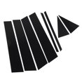 thumbnail image 4 of 8PCS Exterior Window Pillar Cover Gloss Black B Pillar Sticker Window Molding Door Trim for Car, 4 of 5