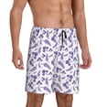 thumbnail image 2 of Fotbe Lavender Flowers Pantalones Cortos de Pijama para Hombre, Ropa de Dormir, Pantalones de Pijama Cortos para Hombre-Large, 2 of 6