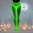thumbnail image 2 of Aocisk Glow In The Dark Fishnet Stockings with Striped Luminous Pattern Out Tights for Women Night Party Wear Red One Size, 2 of 4