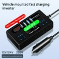 thumbnail image 4 of Mefallenssiah Multi-Function Voltage Display Car Inverter 200W 24V to 220V Outdoor Car Power Converter, 4 of 9
