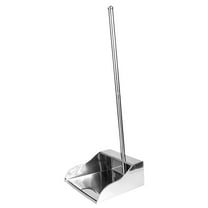 FENGGUIQU Heavy Duty Metal Dustpan with Stainless Steel Construction and Ergonomic Handle, 1 Piece Cleaning Tool
