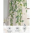 thumbnail image 6 of Spring Botanical Sheer Curtains 63 Inch Length 2 Panels Set for Living Room/Bedroom, Watercolor Leaves Flowers Birds Beige Kitchen Curtains Grommet Semi-Sheer Curtains Window Treatments 42"x63"x2, 6 of 7