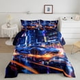 thumbnail image 2 of Castle Fairy Kids Teens Car Twin Comforter Sets,Speed Race Car Bedding Set, 2 of 8