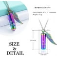 thumbnail image 3 of Cremation Jewelry Paw Print Urn Necklaces for Human Pet Ashes Cylinder Urn Pendant Keepsake Memorial Ash Locket Holder Necklace for Men Women, 3 of 4
