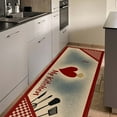 thumbnail image 2 of Red Kitchen Rugs Retro Utensils I Love My Kitchen Mat Red Kitchen Decor And Accessories Checkerboard Non-Slip Kitchen Rug and Mats Floor Mat Runner Rug for Kitchen Laundry Living Room Front Door, 2 of 6