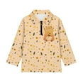 thumbnail image 3 of Psesaysky Girls Long Sleeve Shirts Cute Capybara Floral Print Soft Fleece Jacket Fall Half Zip Pullover Kids Sweatshirts Athletic Thermal Coat for Golf Yoga 8-9 Years, 3 of 6