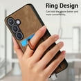 thumbnail image 6 of Allytech for Samsung Galaxy S24 Plus 2 in 1 Detachable Wallet Case, Retro PU Leather Ring Kickstand Card Slots Case for Women Men, Strong Magnetic Shockproof Anti-Scratch Slim Case - Brown, 6 of 11