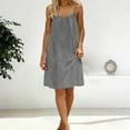 thumbnail image 5 of Women's Spaghetti Strap Backless Loose Loungewear Dress Grey XXL, 5 of 7