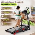 thumbnail image 2 of Electric Folding Treadmill for Home with Adjustable Incline & APP, 9MPH Speed, 330lbs, HiFi Bluetooth Speakers, 3.75HP Foldable Compact Treadmill Walking Running Machine, 2 of 11