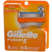 Gillette Fusion Power Cartridges 4 Each (Pack of 3)