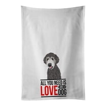 Carolines Treasures WDK3653WTKT 28 x 19 in. Unisex Doodle Silver No.2 White Dish Towels Kitchen Towel - Set of 2