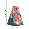 thumbnail image 3 of Wobogo Dyeing Rose Hand Towel Set of 2 Absorbent for Kitchen and Bathroom With Velcro Hanging Loop 18.2×14in, 3 of 7