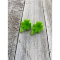 thumbnail image 5 of Green Four Leaf Glover St Patrick's Day Stud Earrings Gift, 5 of 5