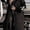 Black, variant on ZOELNIC Women's Knitted Sleeve Trench Coat Casual Zip Up Hooded Long Overcoat with Pockets, S