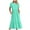 Green, variant on Womens Dresses with Pockets Stylish Plus Size Tiered Dress Pleated Solid Peplum Dress Short Sleeve Round Neck Shift Dress for Women's Midi Dress Wrinkle-Free Dress Pink