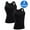 #1 Black 2 Pack, variant on Mens Compression Undershirts Ultra Slimming Body Shaper Belly Control Vest Workout Active Gynecomastia Tank Tops