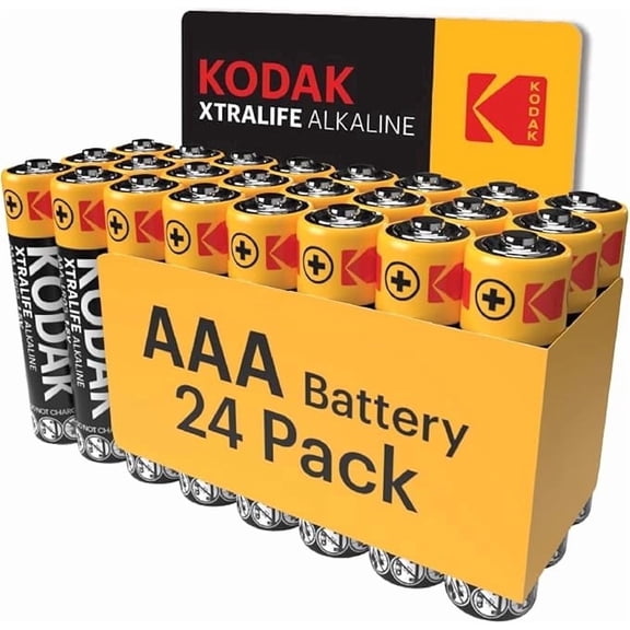 Kodak Xtralife AAA Alkaline Batteries, 24 Count