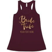 Custom Metallic Bride Tribe: Flowy Racerback Tank