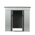 thumbnail image 6 of 4 x 6 Ft Outdoor Storage Shed, Patio Steel Metal Shed w/Lockable Sliding Doors, Vents, House for Backyard Garden Patio Lawn, 6 of 9