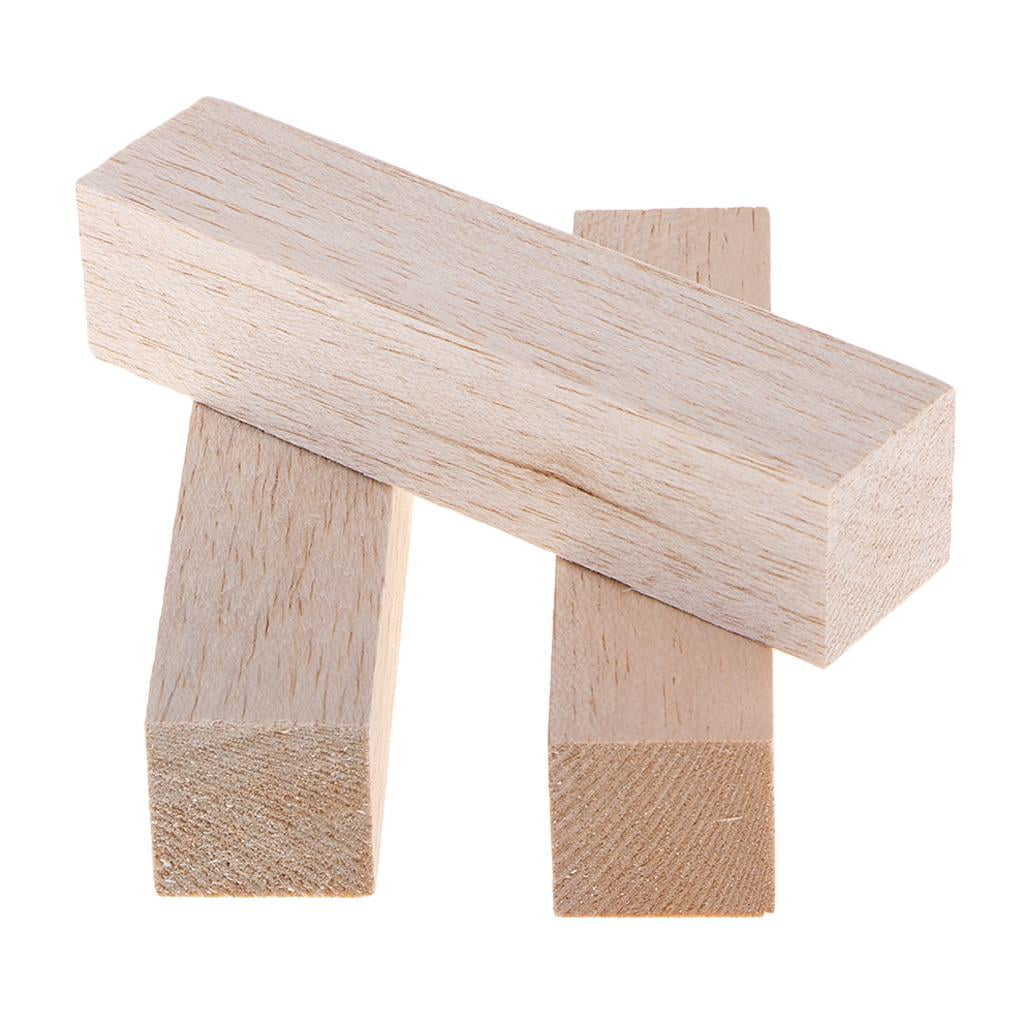 5Pcs Balsa Wood Blocks Rods Sticks 30x30x60mmmm Modelling DIY Wooden Craft  