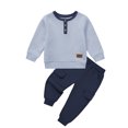 thumbnail image 6 of GYRATEDREAM Toddler Boy Clothes Set Long Sleeve Sweatshirt and Pants Fall Winter Outfits 2T 3T 4T 5T 6T, 6 of 9