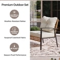 thumbnail image 6 of PATIOEASY 4-Piece Patio Conversation Set,Comfortable Oversized Outdoor Furniture Set with Soft Cushion and Storage Metal Coffee Table for Porch,Backyard, Garden-Beige, 6 of 7