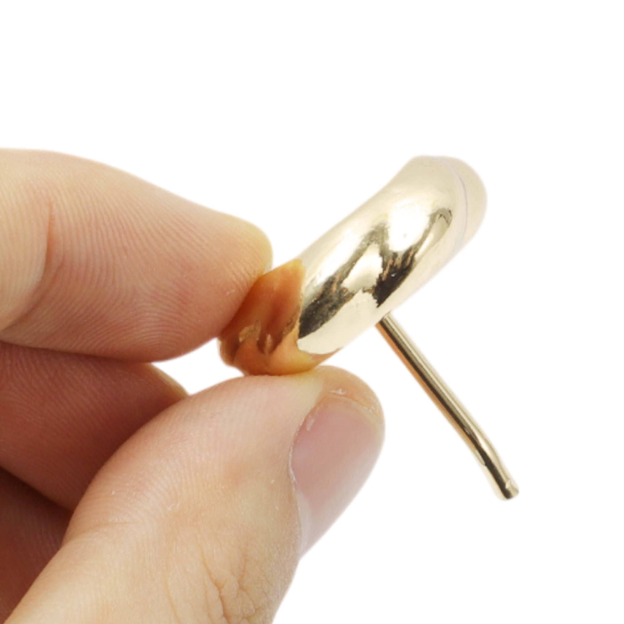 Unique Bargains Twill U-shaped Ponytail Buckle Hair Clip for Stylish Gold Tone
