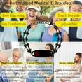 thumbnail image 5 of MetalJC Stainless Steel Medical Alert ID Bracelet for Women, Engraved Penicillin Allergy, 5 of 6