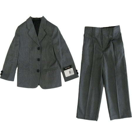 Stitch 3 Button Suits - Retro Little Boys Grey 3 Button Jacket Pants Formal Trendy 2 Pc Suit
