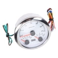 thumbnail image 5 of M Buder 85mm (3.375 inches) 3 in 1 Electrical Tachometer Oil Pressure Water Temp Gauge 6000 RPM 0-150 PSI for RV Yacht Truck with 7 Colors Backlight White Dial Silver Bezel, 5 of 9